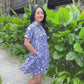 Elise Shirt Dress - Blue/White