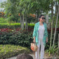 Cotton Batik Kimono- Tiffany Blue