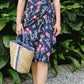 Naomi Wrap Skirt - Navy Bloom