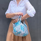 Joy Cotton Batik Bag - Turquoise Floral