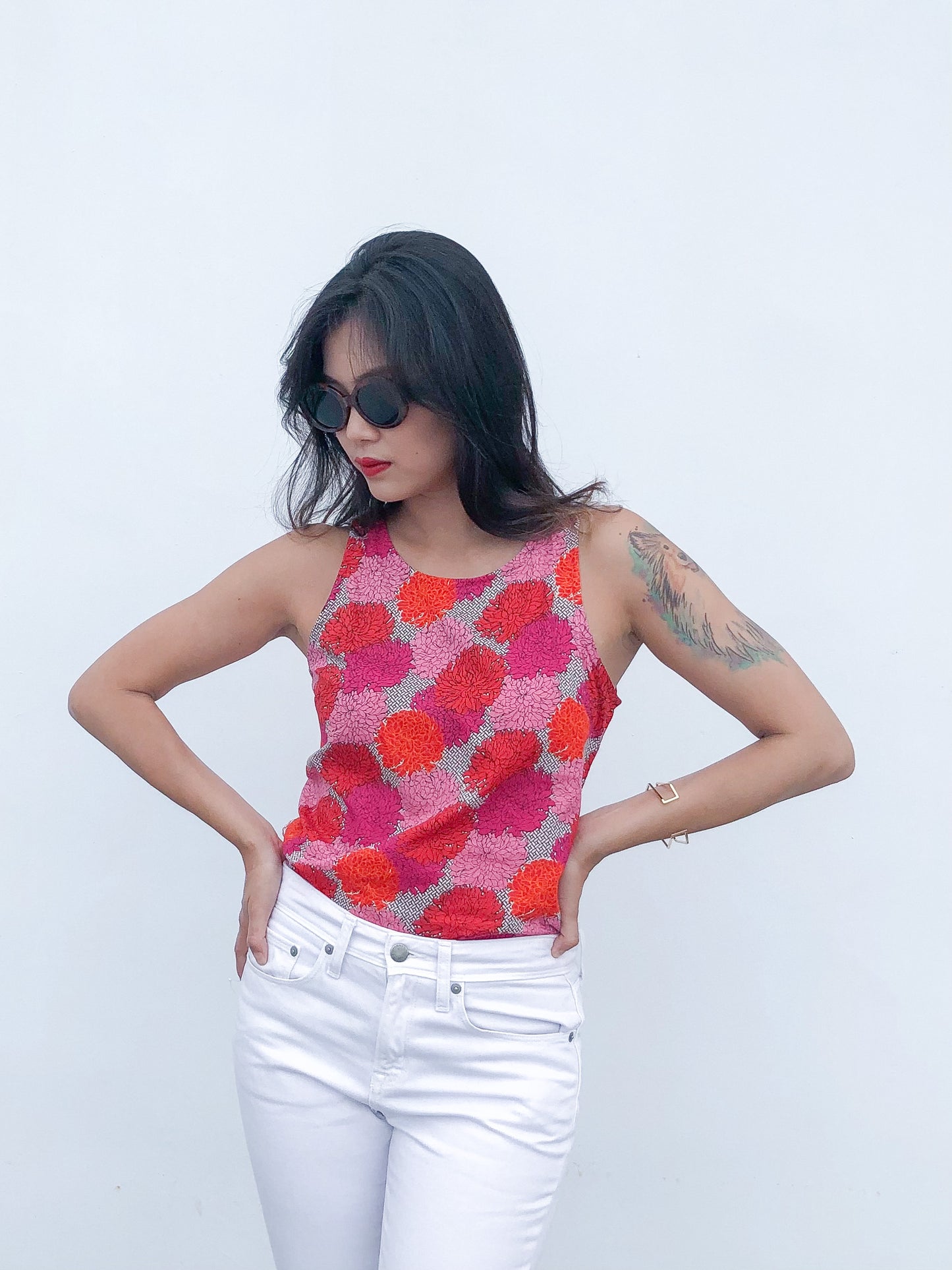 Layla Shell Top - Pink/Red