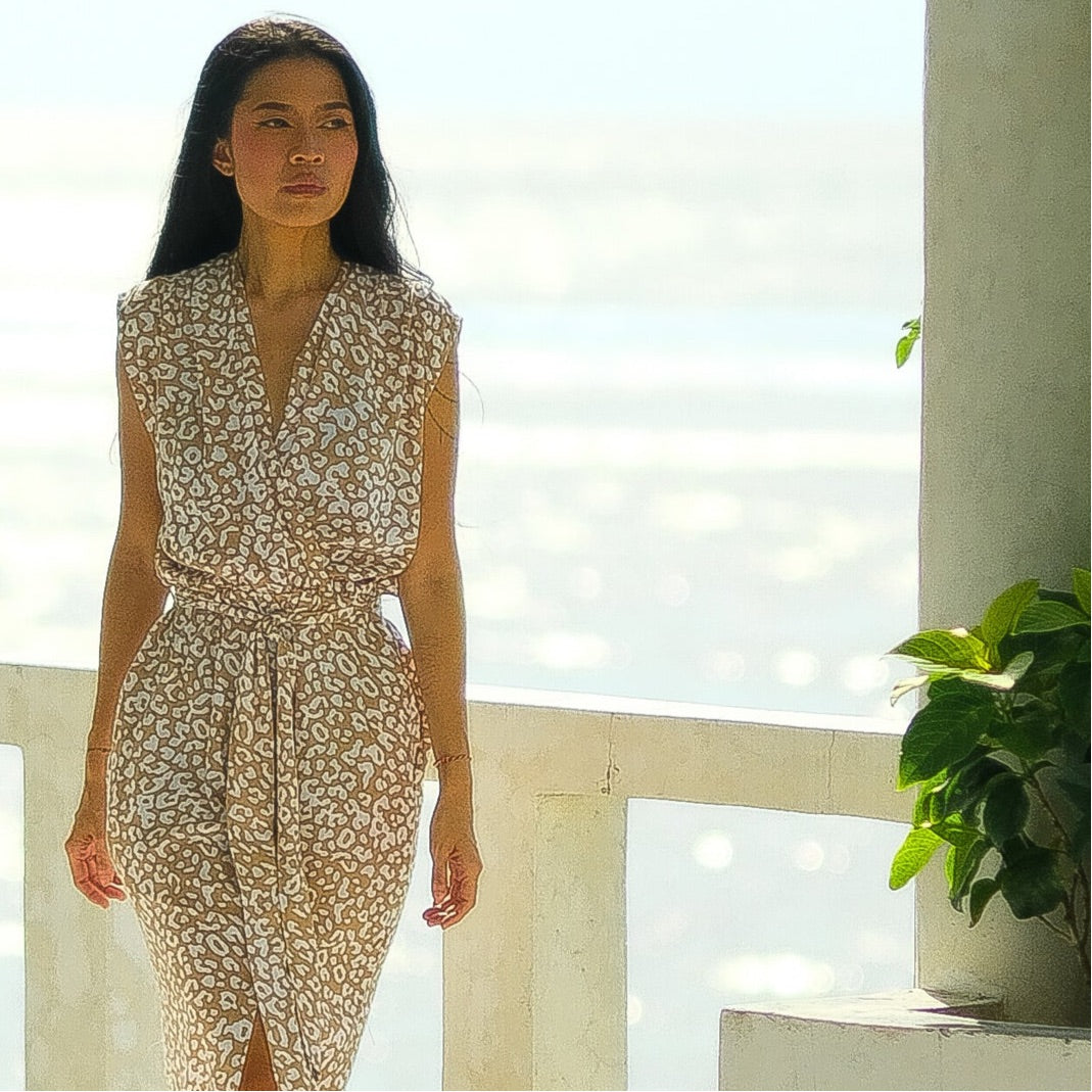 Sofia Dress - Brown Leopard