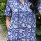 Elise Shirt Dress - Blue/White
