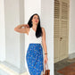 Naomi Wrap Skirt - Blue Garden