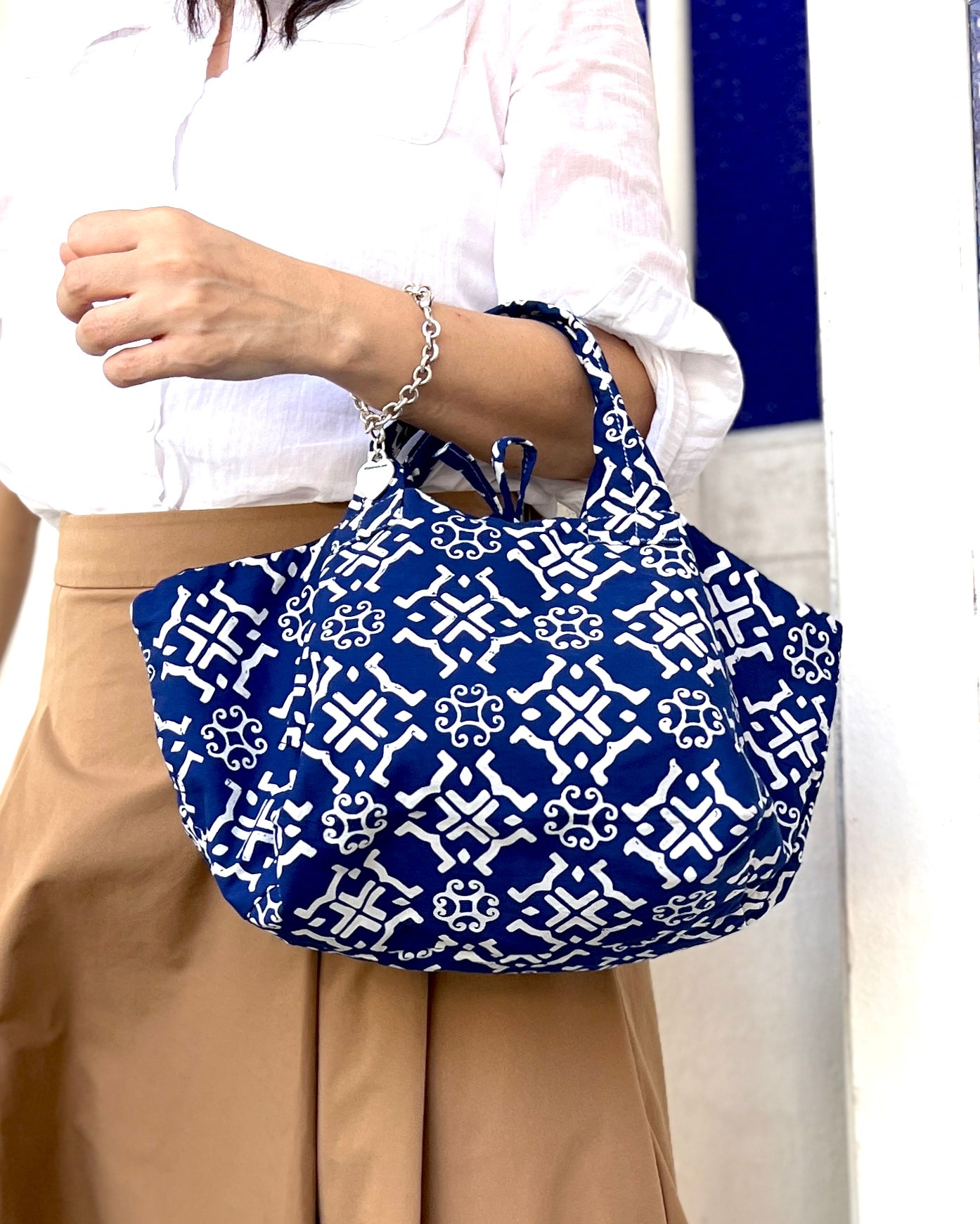 Joy Cotton Batik Bag - Tribal Blue