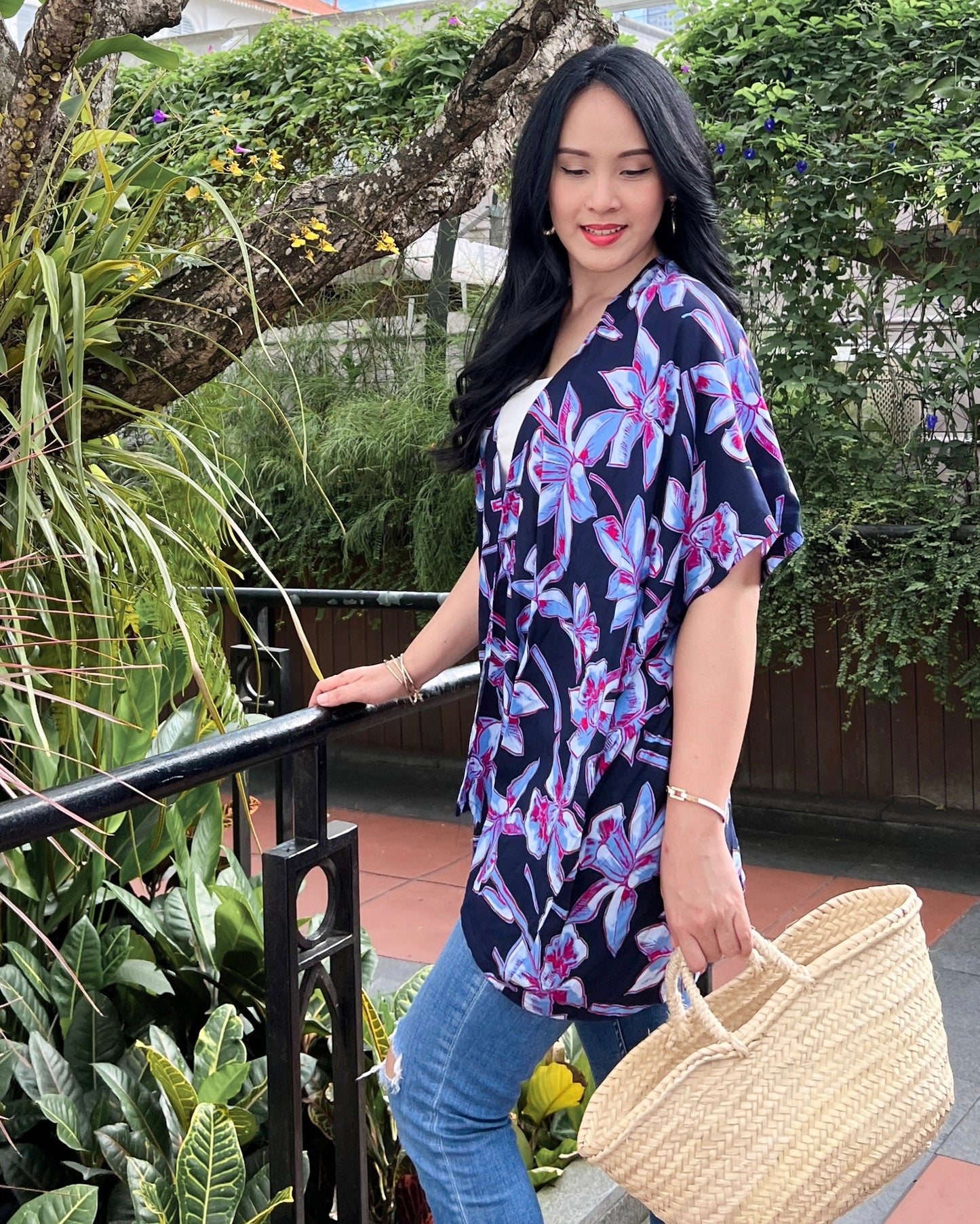 Kyla Kimono - Purple Bloom