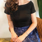 Bel Boat-Neck Top - Black