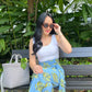 Tania Wrap Pants - Navy Tribal