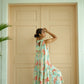 Enza Halter Neck Maxi Dress - Floral Pastel