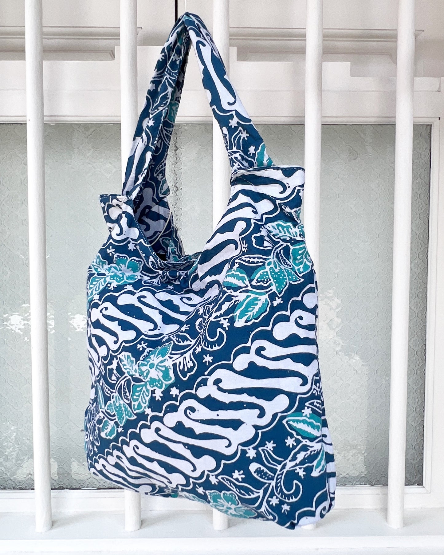 Peace Cotton Batik Bag - Spring Turquoise
