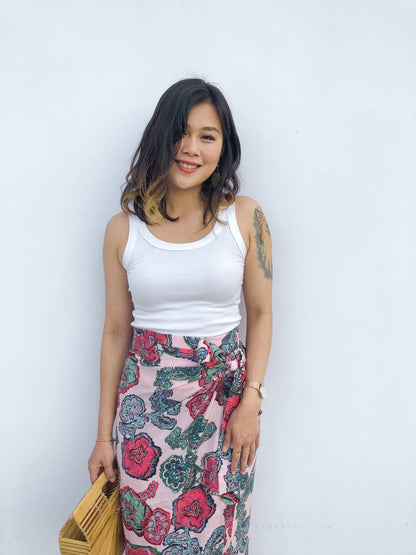 Ruth Wrap Skirt In Bohemian Pink [last piece]