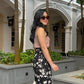 Naomi Wrap Skirt - Elegant Black Floral [LAST PIECE]