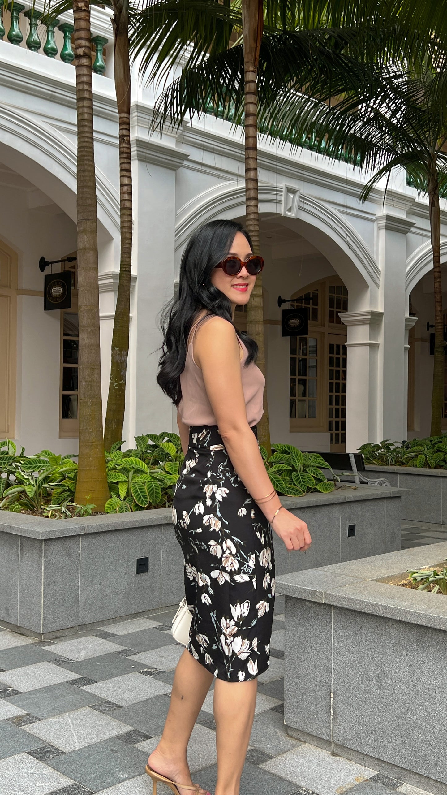 Naomi Wrap Skirt - Elegant Black Floral [LAST PIECE]