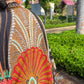 Cotton Batik Kimono- Black Orange