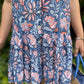 Elise Shirt Dress - Blue/Orange