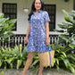Elise Shirt Dress - Blue/White