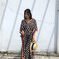 Kaftan in Cotton Block Print - Geometric Print