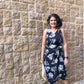 Jainee Plus Size Wrap Skirt In Hibiscus Black