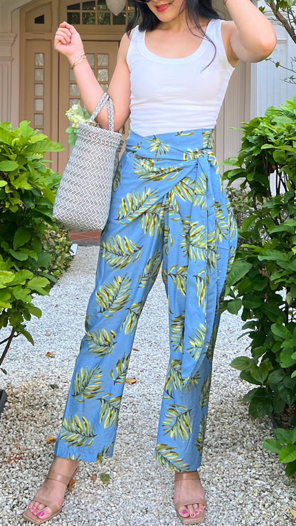 Tania Wrap Pants - Navy Tribal