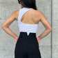Zoe Back Asymmetrical Tank Top - White