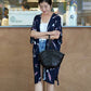 Blake Long Kimono - Navy Pink
