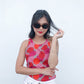 Layla Shell Top - Pink/Red