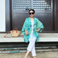 Cotton Batik Kimono- Tiffany Blue
