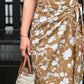 Naomi Wrap Skirt - Floral Brown [LAST PIECE]