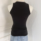 Luna Ribbed Tank Top  - Black