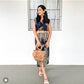 Sofia Dress - Black Palm
