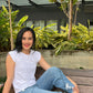 Rae Tee With Back Keyhole Details - White