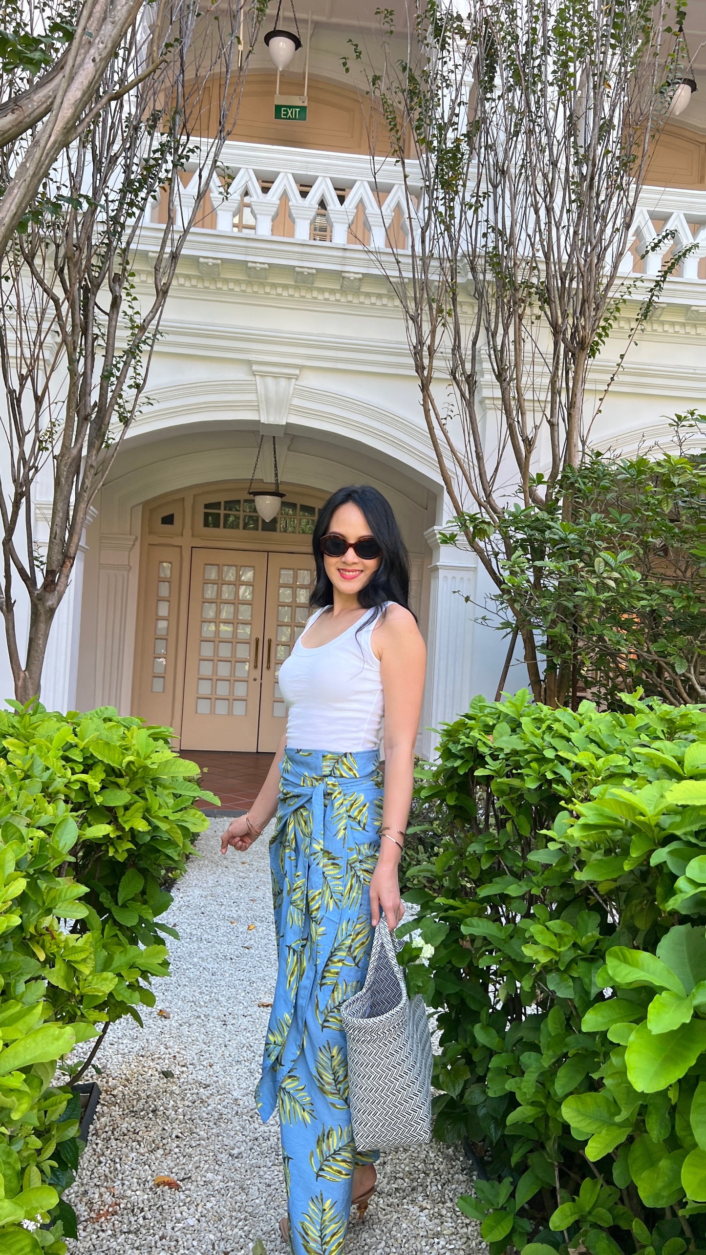 Tania Wrap Pants - Navy Tribal