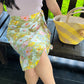 Naomi Wrap Skirt - Tea Green Floral