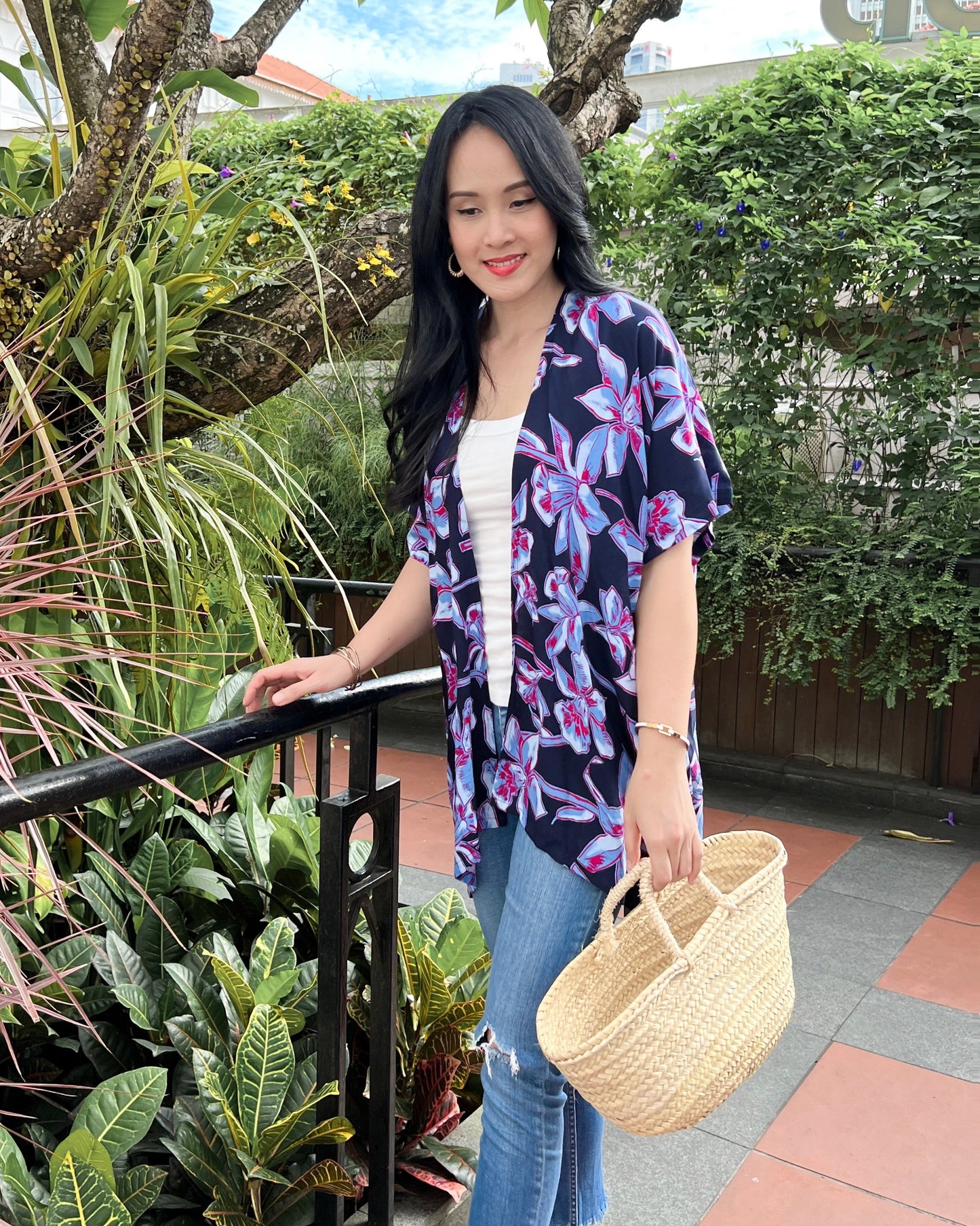 Kyla Kimono - Purple Bloom