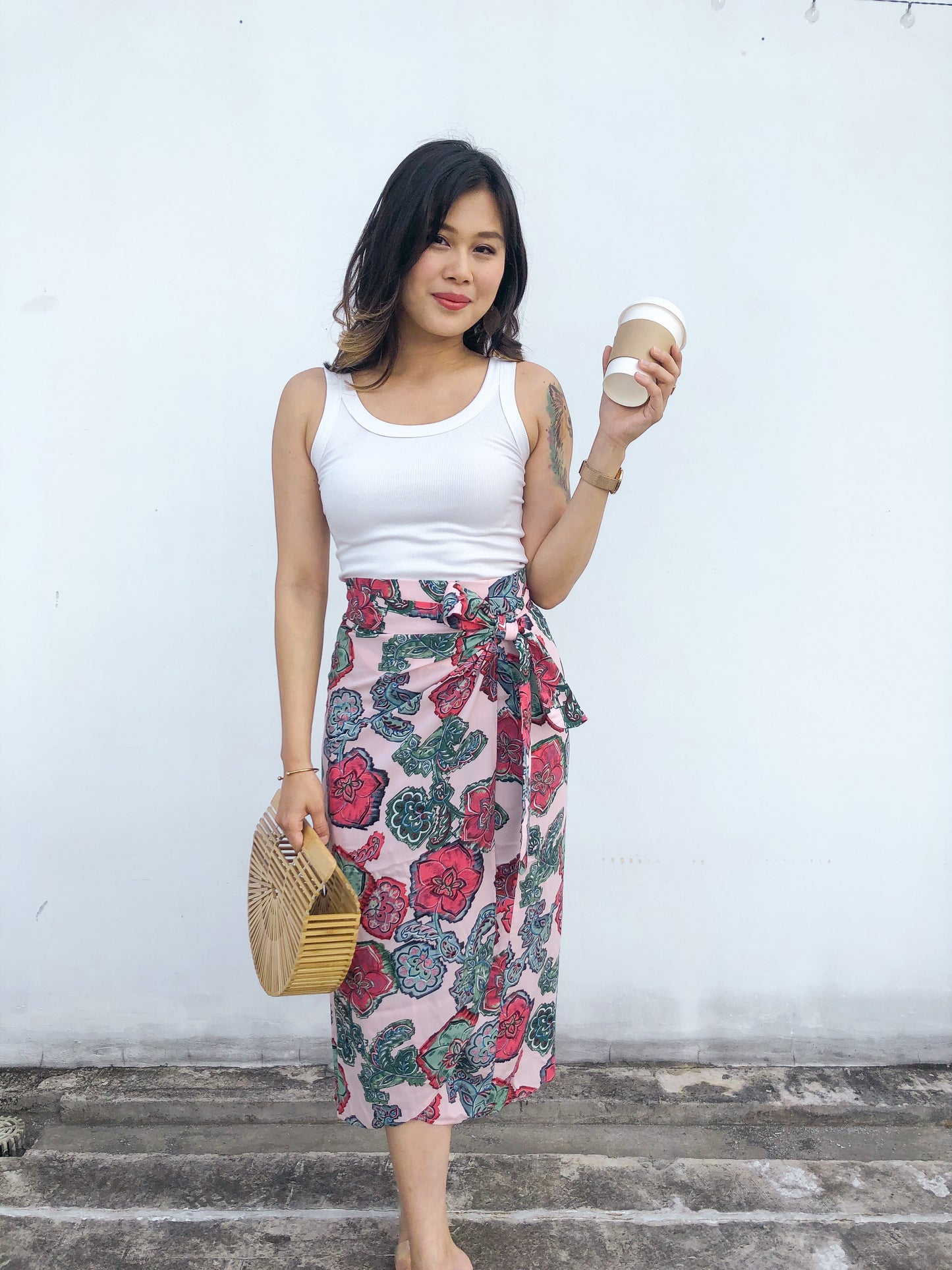 Ruth Wrap Skirt In Bohemian Pink [last piece]