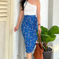 Naomi Wrap Skirt - Blue Garden