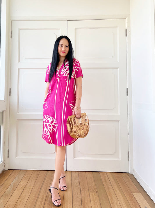 Bree Shirt Dress - Pink