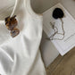 Luna Ribbed Tank Top  - White