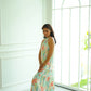 Enza Halter Neck Maxi Dress - Floral Pastel