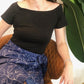 Bel Boat-Neck Top - Black
