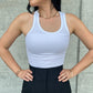 Zoe Back Asymmetrical Tank Top - White
