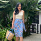Naomi Wrap Skirt - Sakura Blue