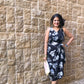 Jainee Plus Size Wrap Skirt In Hibiscus Black