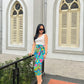 Ruth Wrap Skirt In Blue Salsa