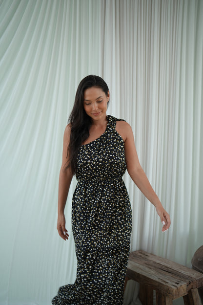Zana Toga Maxi Dress - Alluring Black