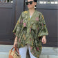 Cotton Batik Kimono- Forest Green