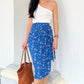 Naomi Wrap Skirt - Blue Garden