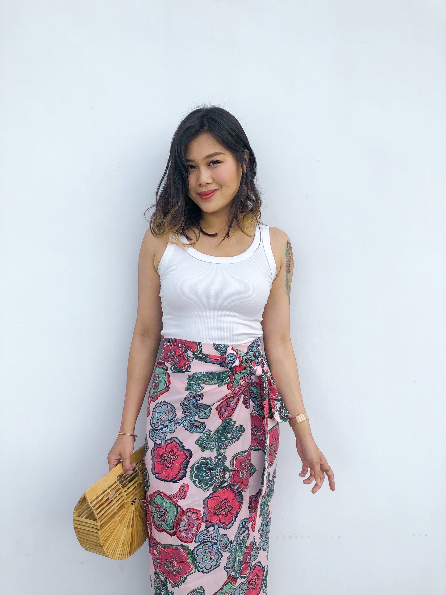 Ruth Wrap Skirt In Bohemian Pink [last piece]