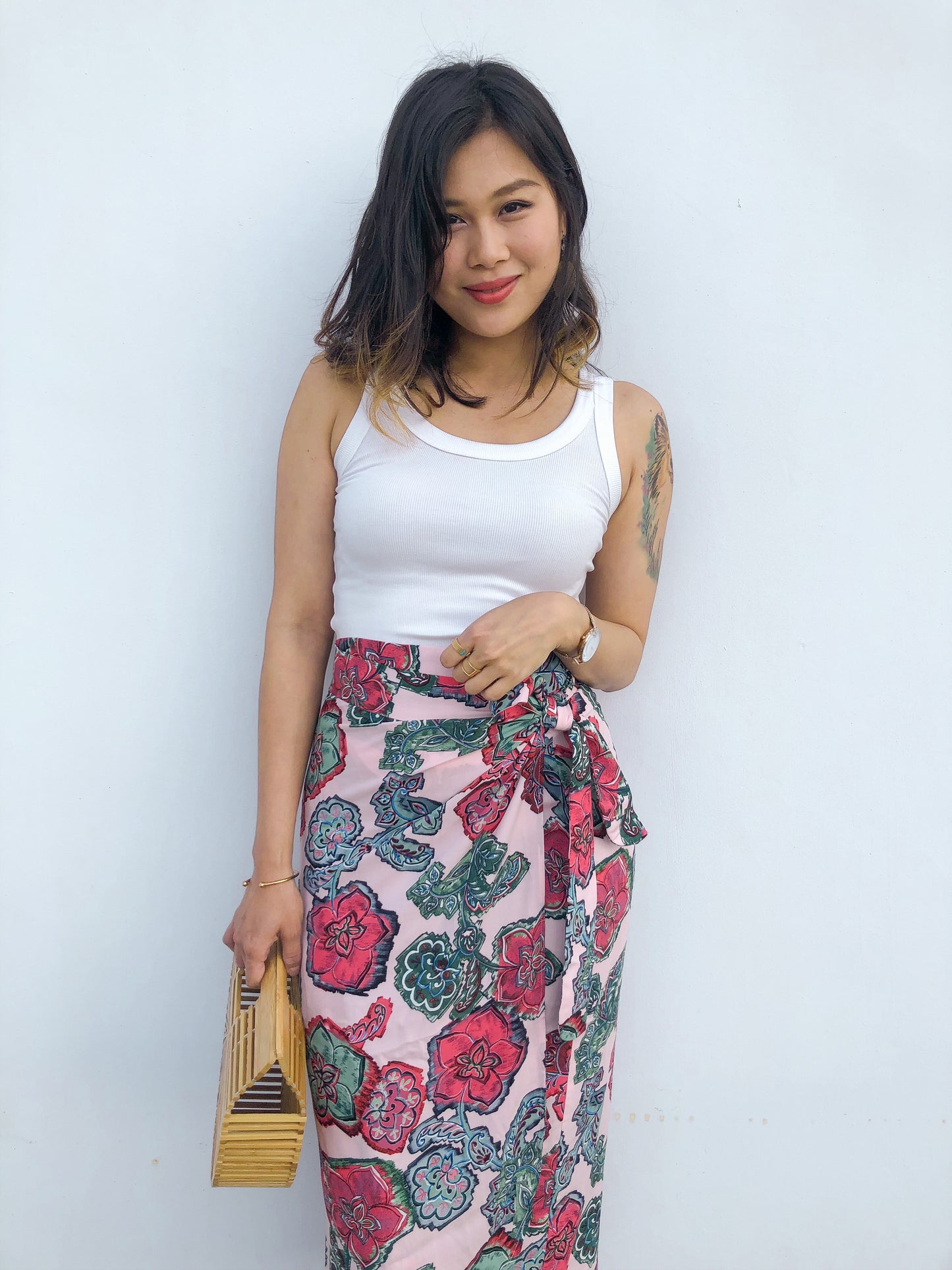 Ruth Wrap Skirt In Bohemian Pink [last piece]