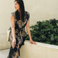 Sofia Dress - Black Palm